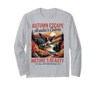 Acadia Senderismo Otoño Costa Naturaleza Amante Manga Larga
