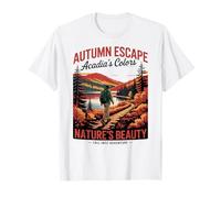 Acadia Senderismo Paisajístico Costa Otoño Naturaleza Amante Camiseta