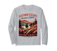 Acadia Senderismo Paisajístico Costa Otoño Naturaleza Amante Manga Larga
