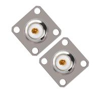 ACAGALA 2pcs UHF Female SO239 4 Orificios Socket Panel Chasis RF Conector adaptador coaxial