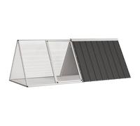 ACAGALA Jaula para conejos para exteriores, 201,5 x 80,5 x 71 cm, cercado al aire libre con techo y rejilla generosa y puerta, recinto para animales pequeños para pollos, aves de corral, animales