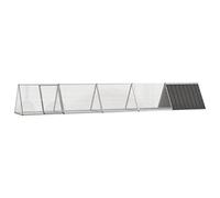 ACAGALA Jaula para conejos para exteriores, 504,5 x 80,5 x 71 cm, cercado al aire libre con techo y rejilla generosa y puerta, recinto para animales pequeños para pollos, aves de corral, animales