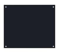 ACAGALA Panel de pared de cocina de vidrio templado 60 x 70 cm - Revestimiento de vidrio para la parte trasera de la estufa como protección contra salpicaduras para cocinas modernas - Negro