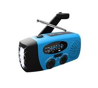 ACAGALA Radio de Emervgencia con Manivela y Carga Solar 1200mAh - Radio Am/FM Portátil, Linterna LED Multifunción, Banco de Energía y Cargador para Móviles - Equipo Esencial para Camping, Senderismo