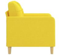 ACAGALA Sillón con reposabrazos, 60 cm de ancho, sillón relax para salón y dormitorio, funda de tela moderna, color amarillo claro