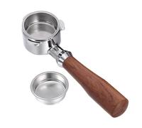ACAGALA Soporte para filtro de fondo de espresso de 51 mm, soporte para filtro de café de 3 orejas con 2 cestas de filtro, accesorios de extracción de café, compatible con la serie DeLonghi Dedica