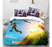 AcaimE Funda Edredon Gaming Gamer Game Player 200X200Cm Funda Nordica 135 Poliéster Viene con 2 Fundas De Almohada De 40X75Cm. Antiarrugas Sin Hierro
