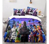 AcaimE Poliéster Funda Nordica 135 Viene con 2 Fundas De Almohada De 40X75Cm. Funda De Edredón Gaming Gamer Game Player Antiarrugas Sin Hierro 200 X 200 Cm