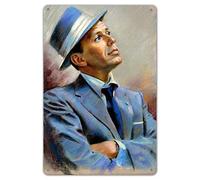 ACAKA Frank - Placa retro vintage Sinatra Cafe Beer Club, decoración de pared, letrero de metal, 30,5 x 20,3 cm