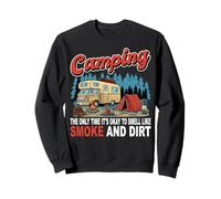 Acampar Bien oler a Humo Camper Adventure al Aire Libre Sudadera