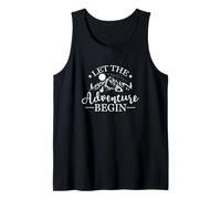 Acampar Deja que la aventura empiece una aventura Camiseta sin Mangas