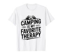 Acampar es mi Terapia Favorita para los Amantes de la Naturaleza Camiseta