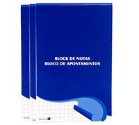 Acan 3 x Block de Notas Cuadriculado 4x4 80 Hojas 60gr A4