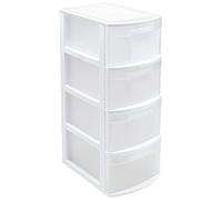 Acan Cajonera támesis 4 cajones de plástico Blanco 78 x 39 x 28.5 cm