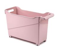 ACAN Carrito de plástico Multiusos con Ruedas Nº 1-27,8 x 45 x 16,8 cm - Cesta para Diversos usos con Ruedas para moverlo - Cesto para organización y Almacenamiento - Color Rojo