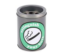 Acan Cenicero de Metal, Bote, Tarro, Recipiente metálico para Cenizas de Cigarrillos, hogar, hostelerías, Oficina, Coche, 10 x 8 x 8 cm, Color y diseño Aleatorio
