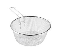 Acan Lifestyle - Cestillo freidor y escurridor de Acero Inoxidable, de 24 cm de diámetro y 9 cm de Alto. Cesto para Realizar labores de Cocina y repostería. Malla para Usar en Cocina.