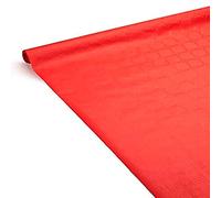 Acan Mantel Impermeable de Papel, Doble Capa, Rojo Metalizado, 1,2 x 2,5 Metros, Rollo de Mantel reciclable, Recortable, decoración Fiestas, Celebraciones