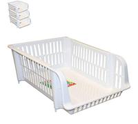 Acan - Pack 3 cestas apilables Multiusos 43 x 32 x 15,5 cm