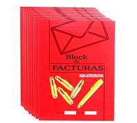 Acan Pack de 12 blocs de facturas 1/4 con 20 Hojas autocopiativas A6