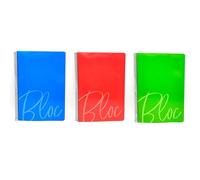 Acan Pack de 3 libretas de tapa blanda A4, con 80 hojas de doble pauta, ideal para la escuela, color surtido. Con anillas. Medidas 31 x 21,5 cm