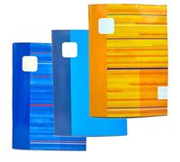 Acan Pack de 3 libretas de Tapa Blanda A5, con 48 Hojas de Doble pauta, Ideal para la Escuela, Color Surtido. Sin Anillas, grapada. Medidas 21 x 15 cm