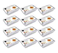 Acan Tradineur - 12 Packs de Bandejas de Aluminio - Apto para Todo de Alimentos - Resistente e higiénico - 3 Unidades por Pack - 20,4 x 11,4 x 5,5 cm - 36 Unidades Totales