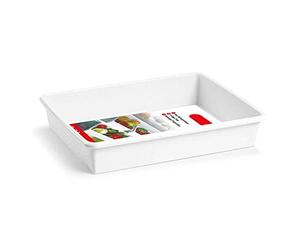 Acan Tradineur - Bandeja de Polipropileno, Blanca, para hostelería, frigorífico, 4 litros, 34,5 x 26 x 6,5 cm.