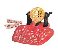 Acan Tradineur - Bingo Manual de plástico con 48 cartones y 90 Bolas, Juego de Mesa Tradicional, Familiar, mínimo 2 Jugadores, Incluye fichas, 14 x 26 x 28 cm