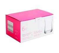 Acan Tradineur - Caja de 6 Vasos Modelo Lune - 36,5 abricado en Vidrio Resistente - Apto para lavavajillas - 6 Uds Totales
