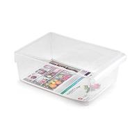 Acan Tradineur - Cajón Organizador Reutilizable para frigorifico Nº 9 - Fabricado en poliestireno - Recipiente Transparente de plástico - 10 x 19,5 x 29 cm