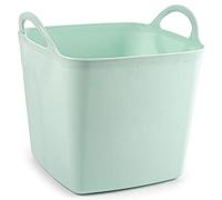 ACAN Tradineur - Capazo Cuadrado de plástico, Cubo Flexible Multiusos con Asas, Transporte de Alimentos, Ropa, jardín, hogar, Fabricado en España, 27 litros, 31 x 34,5 cm, Color Pastel Aleatorio