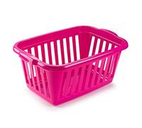 Acan Tradineur - Cesta para la ropa rectangular, Pongo todo de plástico ,Cesta colada multicolor, Disponible 6 colores Para elegir que te más preferida (Fucsia)