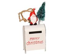 Acan Tradineur - Colgante navideño de Papá Noel en Buzón - Fabricado en Metal y Resina - Decoración para Temporada navideña - 10 x 6 x 2,5 cm - Modelo Surtido