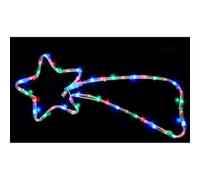 Acan Tradineur - Cometa LED con 48 Luces Multicolor, 3W, Estrella fugaz, iluminación de Navidad, Silueta de Ventana, plástico y Metal, Uso Interior y Exterior - 70 cm