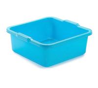 ACAN Tradineur - Cubo, Barreño, Tina Multiusos - Fabricado en plástico - Producto y Utensilio de Limpieza - Forma Cuadrada - Capacidad de 11 litros - 14 x 36 x 35 cm - Color Azul