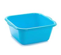 Acan Tradineur - Cubo, Barreño, Tina Multiusos - Fabricado en plástico - Producto y Utensilio de Limpieza - Forma Cuadrada - Capacidad 15 litros - 41 x 38,5 x 16,5 cm - Color Azul