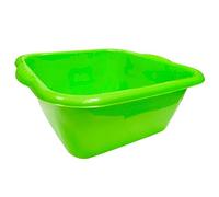Acan Tradineur - Cubo, Barreño, Tina Multiusos - Fabricado en plástico - Producto y Utensilio de Limpieza - Forma Cuadrada - Capacidad de 25 litros - 45 x 45 cm - Color Verde