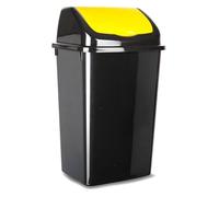 Acan Tradineur - Cubo de Basura con Tapa basculante para Reciclaje - Fabricado en plástico - Capacidad: 50 litros - Reciclaje para Plástico, Papel y Vidrio - 68,5 x 40 x 35 cm - Color Aleatorio