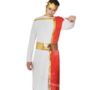 Acan Tradineur - Disfraz de romano de fibra sintética, atuendo de senador, carnaval, Arde Lucus, halloween, cosplay, fiestas (Hombre adulto, talla L)