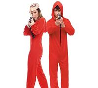 Acan Tradineur - Disfraz para Adultos de Atracador - Fabricado en España - Ideal para Carnaval, Halloween, Cosplay y Fiestas - Talla L