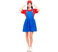 Acan Tradineur - Disfraz para Adultos de Fontanera Roja - Fabricado en España - Ideal para Carnaval, Halloween, Cosplay y Fiestas - Talla M