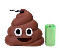 Acan Tradineur - Dispensador de Bolsa para Mascotas con Forma de Emoji - Fabricado en poliéster y plástico - 30 Bolsas - Ideal para Recoger los desechos de Tus Mascotas
