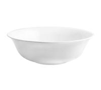 Acan Tradineur - Ensaladera Redonda Modelo Elba, Vidrio Opal, Cuenco, Bol para Mezclar, Servir, Apto para microondas y lavavajillas, Cocina (Blanco - 23 x 6,3 cm)