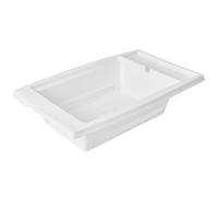 Acan Tradineur - Escurreplatos para Fregadero, plástico, escurridor, Cesta de Secado para escurrir vaijlla, Verduras, Frutas, Cocina (Blanco, 44 x 27,5 x 9,5 cm)
