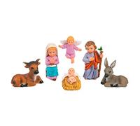 Acan Tradineur - Figura del Nacimiento naïf - Fabricación en marmolina - Ideal para belén navideño, Figuras Decorativas, Nacimiento, Pesebre - 7 x 4,5 x 3 cm