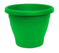 Acan Tradineur - Maceta de plástico Redonda para Plantas y Flores Mediterránea con Orificios Inferiores. Recipiente, macetero para jardín Exterior e Interior del hogar - Color Verde - 35 cm