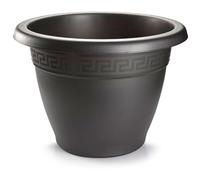 Acan Tradineur - Maceta Redonda Terracota - Fabricado en Plástico - Macetero Apto para Exterior e Interior del hogar - Ø 50 cm - Color Antracita