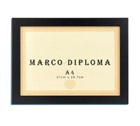 Acan Tradineur - Marco para Diploma - Marco para Fotos, Documentos, certificados, premios para Colgar en la Pared - Tamaño A4 (21 x 29,7 cm) - Color Negro