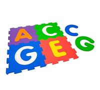 Acan Tradineur - Pack de 10 baldosas de Goma eva con Letras Desmontables, Esterilla, Puzzle para habitación de bebé, niños, Alfombrilla de protección, 30 x 30 cm, Letras y Colores aleatorios.